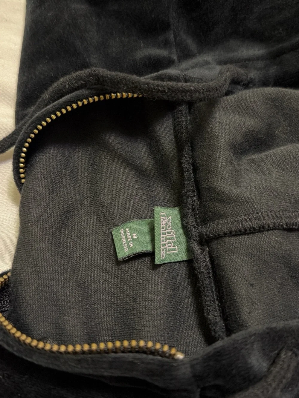 wild fable Black Velvet Cropped Hoodie - Picture 3 of 3